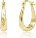 925 Sterling Silver Hoop Earrings for Women Silver Oval Hoop #OWK001