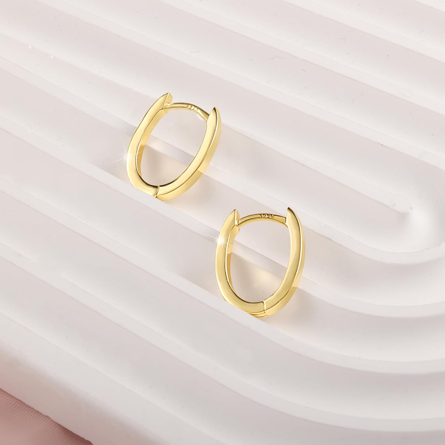 925 Sterling Silver Earrings Small Chunky Silver Earrings for Women Trendy   Cute Thick  Earing  for Women Gifts #OWK005